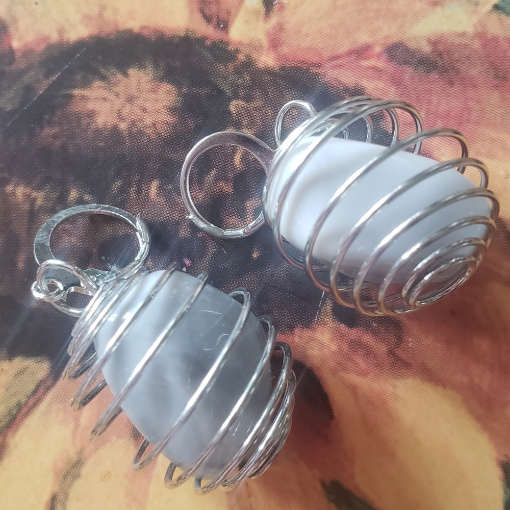 Grey Stone Earrings